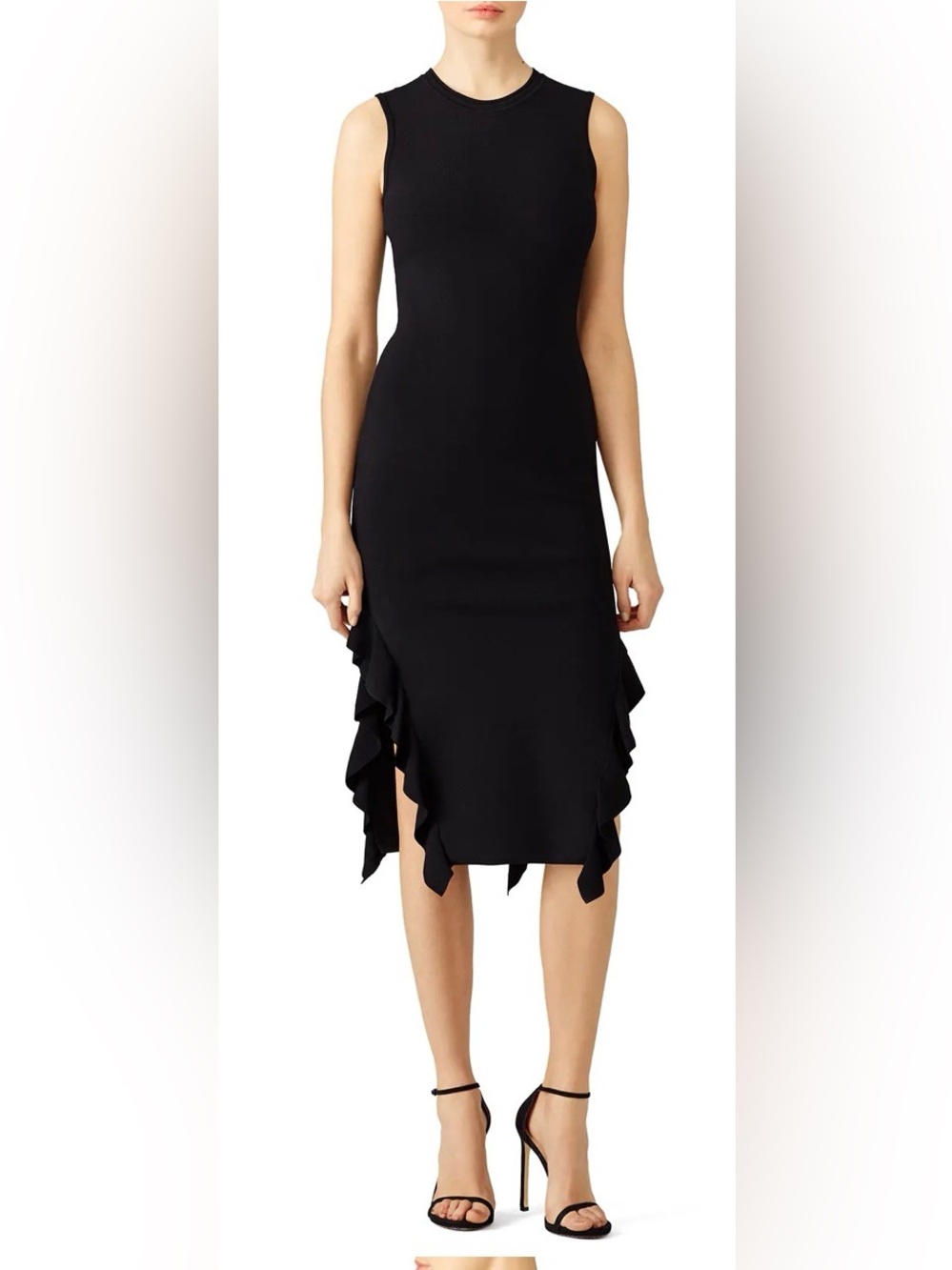 Opening Ceremony Black Ruffle Lotus Dress